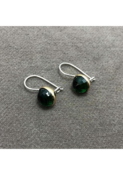 Zümrüt Taşlı Otantik Gümüş Bayan Küpe N11.101379