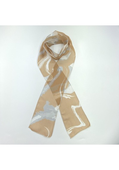 Tedz Collection Paredora Soft Desenli Karamel Hippi Fular Çok Renkli