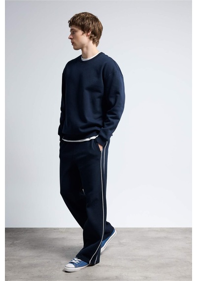 Defacto Boxy Fit Pike Sweatshirt E1519ax26spnv64 Lacivert-nv64