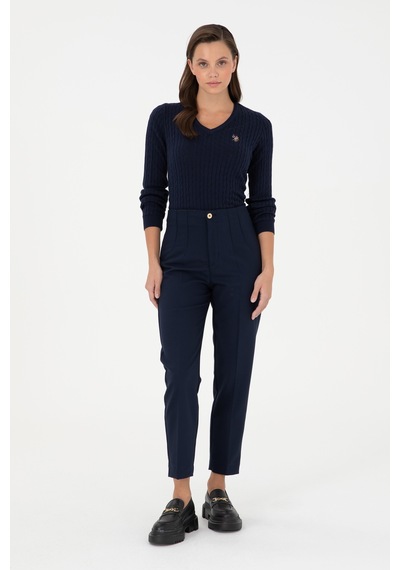 U.s. Polo Assn. Kadın Lacivert Pantolon Kanvas-chino 50290404-vr033 Lacivert