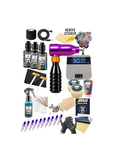Cheyenne Spirit Purple-black Rotary Dövme Makinesi Seti Başlangıç Dövme Seti Makine Teşhirdir