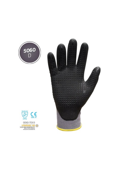 Punta 5060 D - 15G Gri Nylon/Spandex Astar Üzeri ¾ Dotlu Mikro K