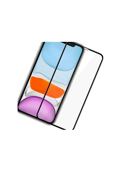 AnındaGelir Apple Uyumlu   iPhone 11 Siyah 5D Tam Kaplayan Ekran Koruyucu Cam