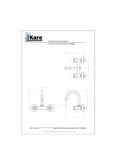 Kare KPR-6001-K Premium Eviye Batarya
