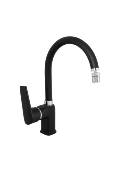 Delta Black Kuğu Lavabo Bataryası Liberella Siyah
