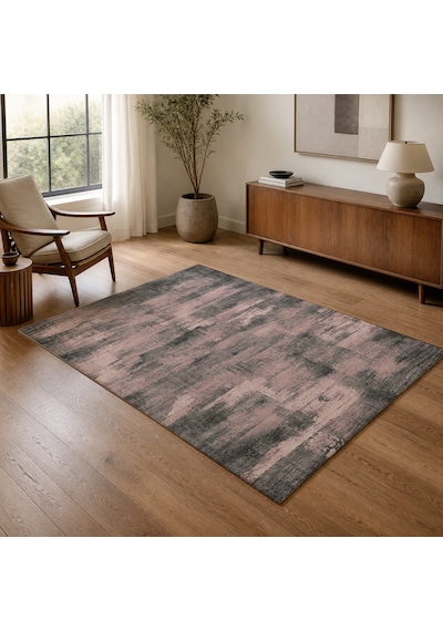 Kartela Halı Vintage Halı Kaymaz Taban Makinede Yıkanabilir Halı Gül Kurusu - 80 X 120 Cm