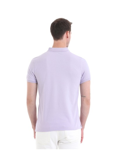 Hatemoğlu Lila Regular Fit Düz 100% Pamuklu Polo Yaka Tişört 35361023c001 013 Lila