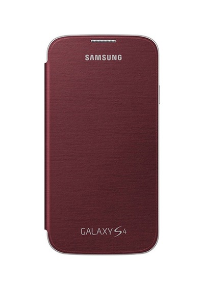 Galaxy S4 İle Uyumlu Flip Cover Kılıf Kırmızı Ef-fı950bregww