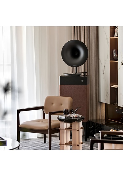 Fennessy İ5 Bluetooth Hoparlörlü 110w Hi-fi Retro Pikap Plakçalar Turntable, Karamel