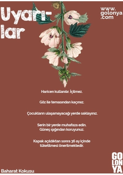 Golonya Baharat Kokulu Cam Şişe Kolonya 250 ML