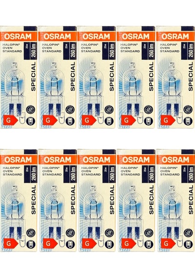 Osram Halopin Oven 25w 2700k Sarı Işık G9 Duylu Halojen Fırın Ampulü 10 Adet