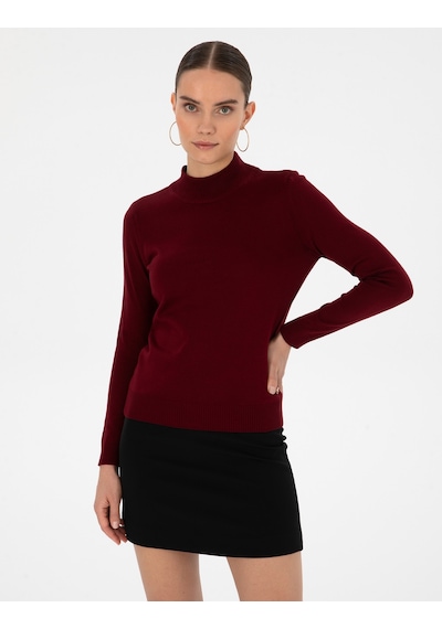 Pierre Cardin Kadın Vişne Kazak /triko 50315768-vr223 Vişne
