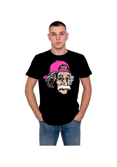 Albert Einstein Hippi Kep Tişört Unisex T-shirt 001