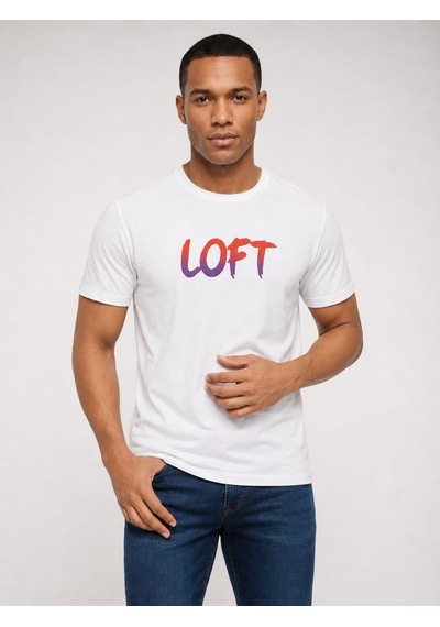 LOFT Regular Fit Erkek Tshirt K.kol Lf2041101 Q1.v1 Beyaz