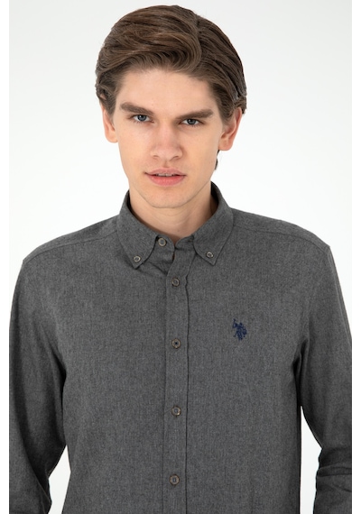 U.s. Polo Assn. Erkek Antrasit Gömlek Basic 50296757-vr006 Antrasit