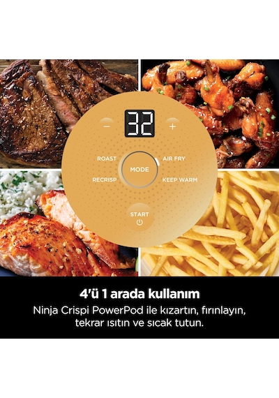 Ninja Crispi 4 in 1 1700 W Taşınabilir Cam Hazneli Pişirme Sistemi