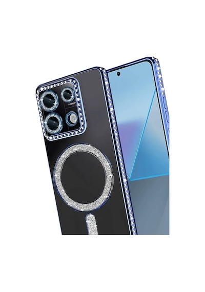 Xiaomi Redmi Note 13 Pro 4g Uyumlu Joke Simli Magneticsafe Kılıf - Mavi