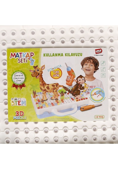 Birlik 3D Stem Eğitici Matkap Seti-Hayvanlar URT014-001