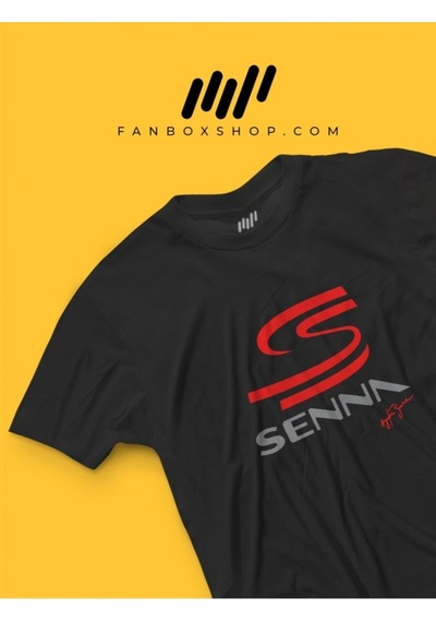 Startmore Ayrton Senna Imzalı Senna Logolu T-shirt Siyah