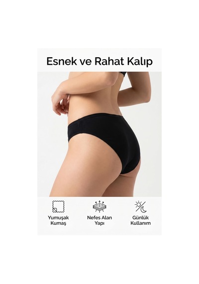 Hepsine Rakip 6'lı Tutku Kadın Pamuklu Bikini Külot Seti Nevra 0531 Çok Renkli