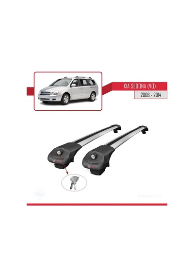 Kia Sedona Vq 2006-2014 Arası İle Uyumlu Ace-1 Ara Atkı Tavan Barı Gri