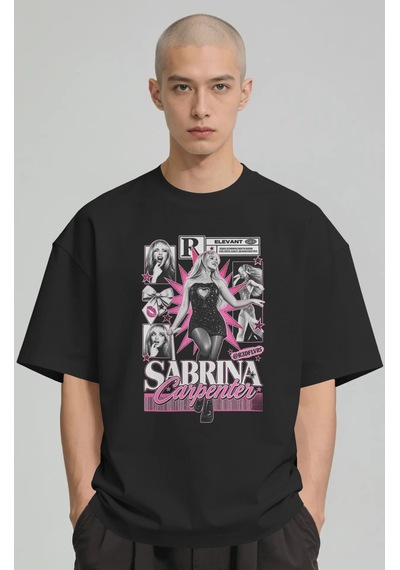 Sevbano Sabrina Carpenter Şarkıcı Baskılı Unisex Oversize Premium Tişört Siyah Sevbano Sabrina Carpenter Şarkıcı Baskılı Unisex Oversize Premium Tişört Siyah