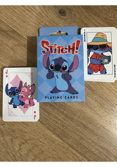 Stitch Figürlü İskambil Ve Poker Kartı