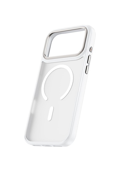 Apple iPhone Uyumlu 18 Pro Kılıf Wiwu Fgg-012 Armorpro Serisi M-safe Özellikli Parmak İzi Bırakmayan Kılıf Beyaz