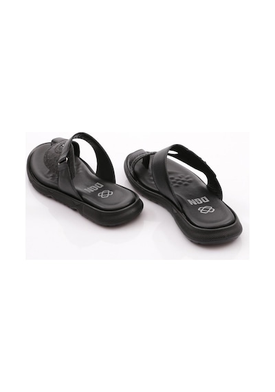 Dgn Hakiki Deri Comfort Rahat Taban Erkek Terlik 806 806-2690-R11294 Siyah