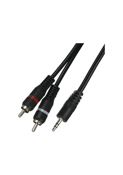 3.5mm Stereo To 2rca Aux Ses Kulaklık Çevirici Kablosu 1.8 Metre