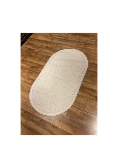 Tuval 1009 Krem Oval Halı