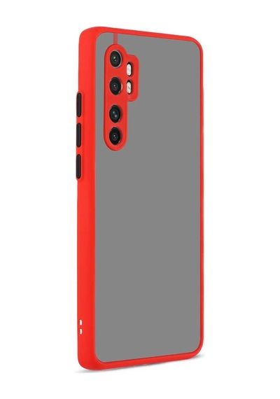 Xiaomi Mi Note 10 Lite Kılıf Mat Kamera Korumalı Renkli Tuşlu Sert Silikon Kapak Hux