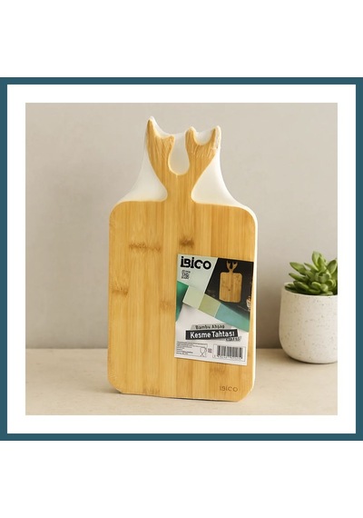 Bezos Bambu Kesim Panosu Kulplu 20x38 Cm Ob Çok Renkli