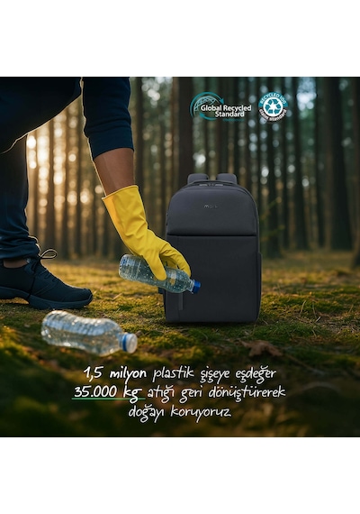 Mack Mce-1722 16 Code Eco Notebook Sırt Çantası Siyah