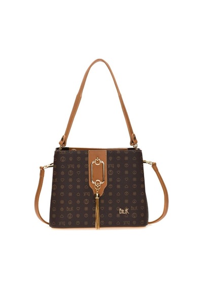 Bilik Deri Monogram Kahve/camel Kadın El Çantası Riv 232-mn 001