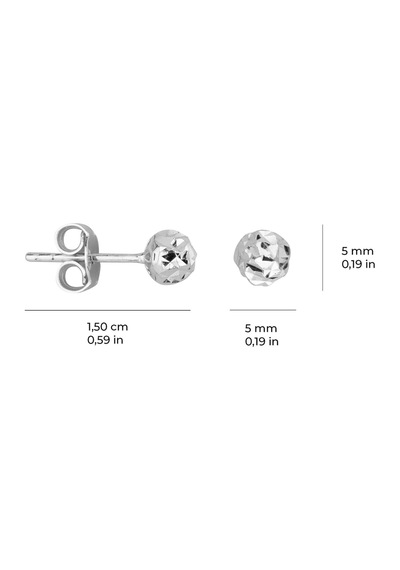 14 Ayar 5 Mm Altın Top Küpe 1,10 Gr-5981 89944481