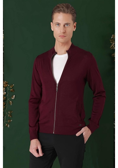 Efor Tr 860 Slim Fit Bordo Klasik Triko Bordo