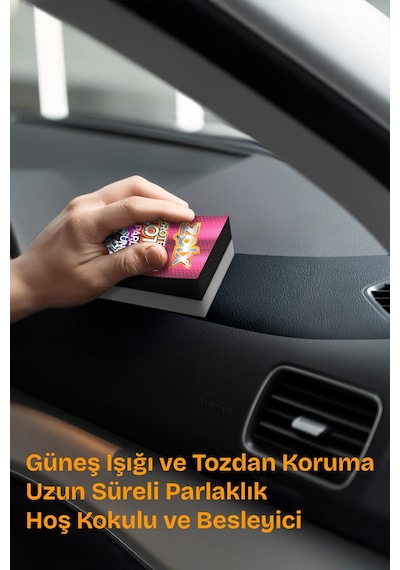 Zolx Torpido Plastik Parlatıcı Bakım Kremi Tüm Araçlar İçin 500ml + Sünger li.