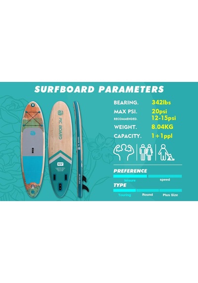 Wooden Girl Stand Up Paddle Board 320x82x15 Cm Ölçülerinde