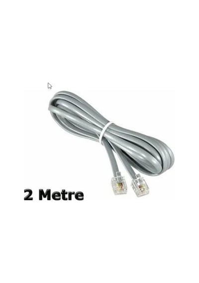 Telefon Kablosu 2 Ucu Jackli Rj11Köken Kablo Adsl Modem Ara Kablo