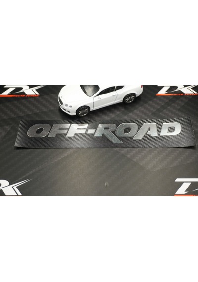 Off Road Logo Arazi Aracı Karbon Fiber Gümüş Bagaj Sticker