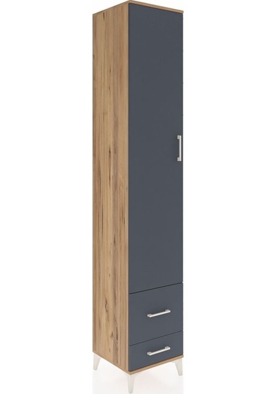 Hyperion Dolap 3 Raflı 2 Çekmeceli Tek Askılı 44x44x243 Çam-antrasit Aytası Hyperion Dolap 3 Raflı 2 Çekmeceli Tek Askılı 44x44x243 Çam-antrasit Aytası