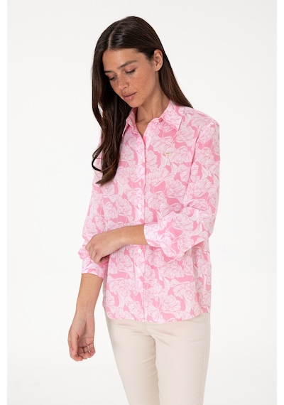 U.s. Polo Assn. Kadın Pembe Gömlek Desenli 50306414-vr041 Pembe