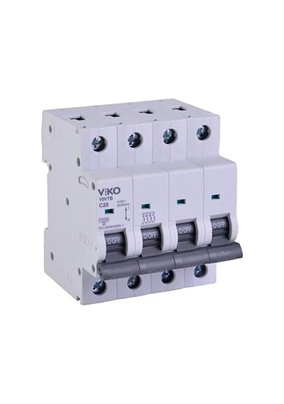 10vtb-4c20 Otomatik Sigorta 10ka C Tipi 4 Kutup 20a