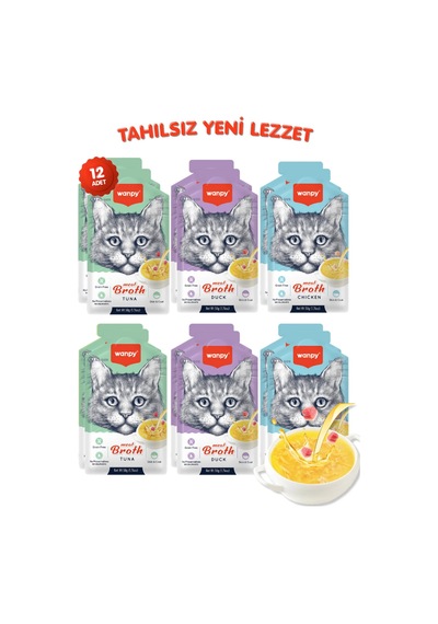 Wanpy Kedi Çorba 3 Çeşit X 6