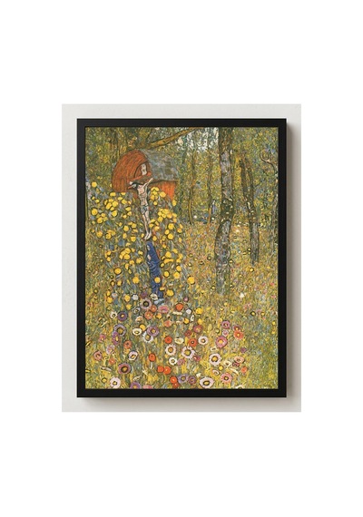 Klimt Haçlı Köy Bahçesi Çerçevesiz Poster 30x42 Cm A3 Tablo Art Nouveau Duvar Dekoru