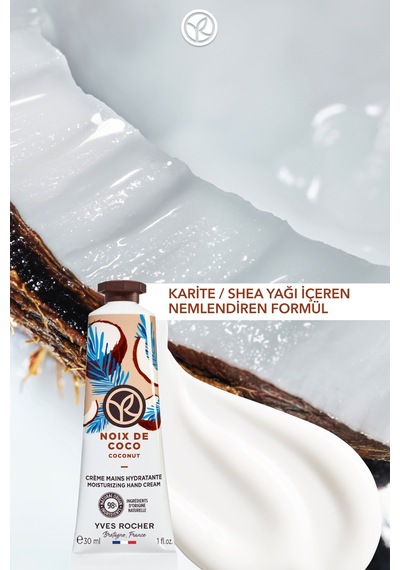 Yves Rocher El Kremi- Nemlendirici Besleyici Tropikal Hindistan Cevizi- Vegan-30ml