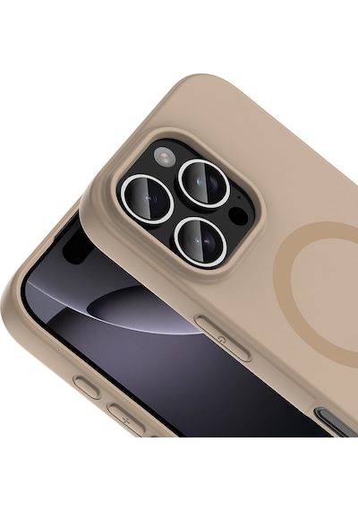 Maks Technology iPhone Uyumlu 16 Pro Kılıf M-safe Şarj Özellikli Mkst Aris Silikon Kapak - Lila