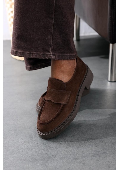 5in1Canpolat Kahverengi Klasik Loafer 20403