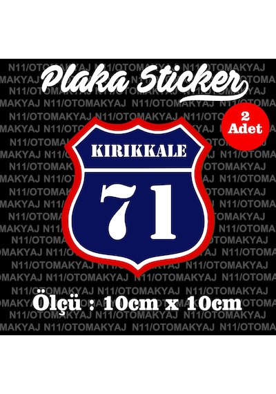 71 Kırıkkale İl Şehir Plaka Sticker Futbol Spor Kulüb
